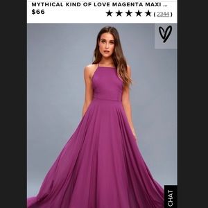 Lulus Mythical Kind Of Love Maxi Dress in Magenta